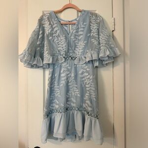 Selfie Leslie Blue Ruffle Dress size XS